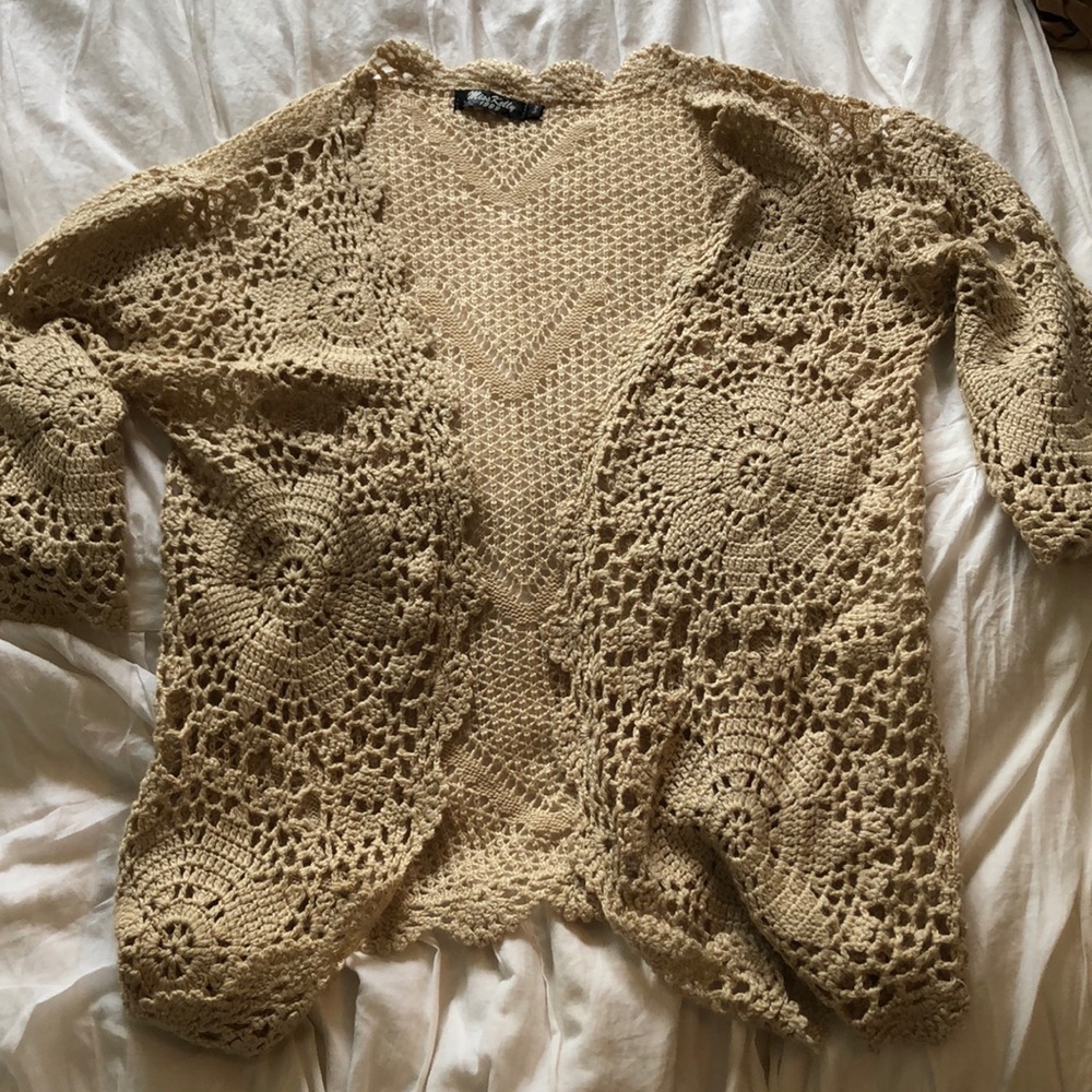 Crochet cotton sweater